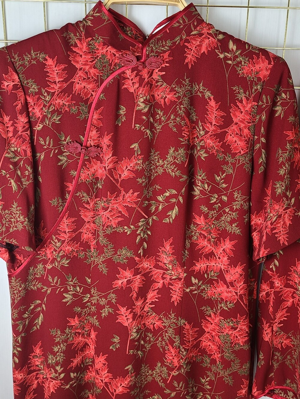 Shen Mei Qipao Style Vintage Dress Matching Jacket Set - Picture 6 of 9